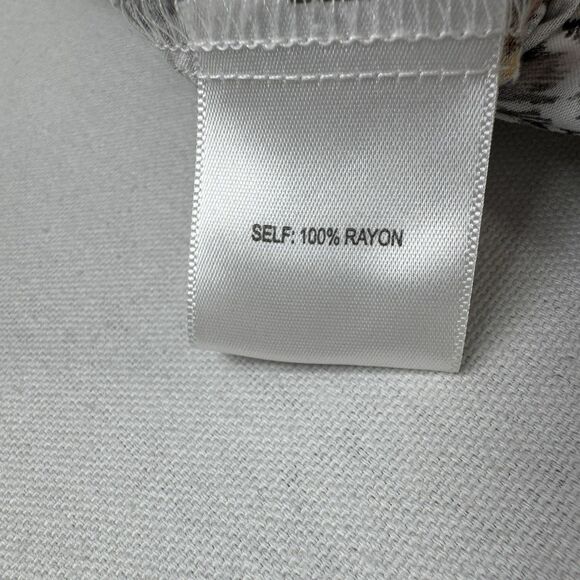 Jane & Delancey Top Womens XL Safari Giraffe‎ Button Up Beachy Tropical Travel - Picture 11 of 14